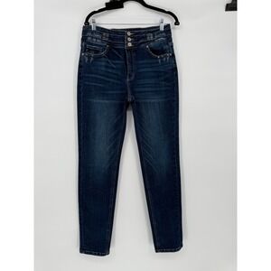 Kancan Jeans Womens Size 11/29 Distressed High Rise Waist Dark Wash Denim Pants